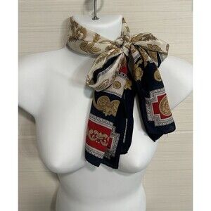 Vintage Liz Claiborne 100% Silk Scarf, Rectangle 50x10, Japan Old Money